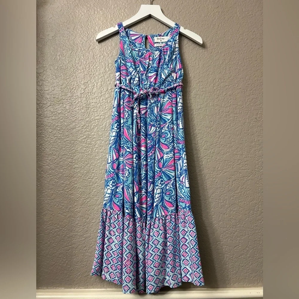 Lilly Pulitzer for Target Maxi Dress My Fans Blue size XS - Picture 1 of 7